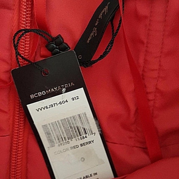 New BCBGMaxAzria Bow Dress XS Red Mini Cocktail - Picture 4 of 5